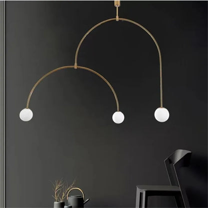 Decorbites™ Schwarz & Gold Minimalistische Eisen-Kronleuchter - Modernes Nordisches Design-Beleuchtung