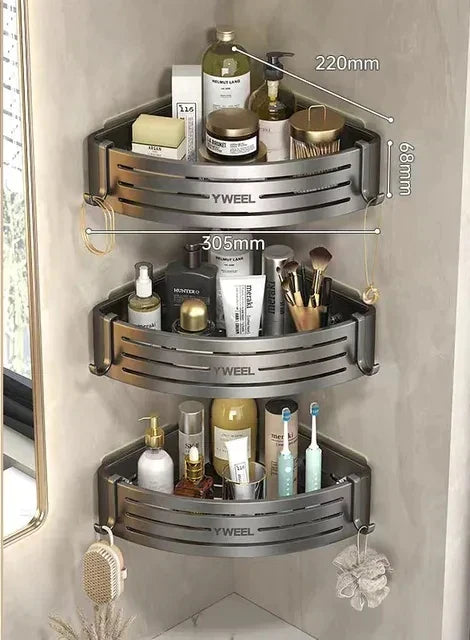 DecorBites™ Corner Shelf Organizer - Bathroom & Kitchen Storage Solution