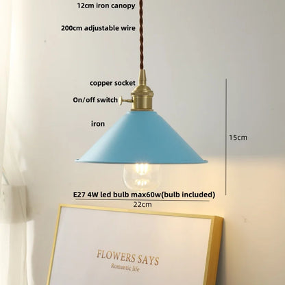 DecorBites™ Copper Knob Iron LED Pendant Light - Adjustable Nordic Modern Hang Lamp