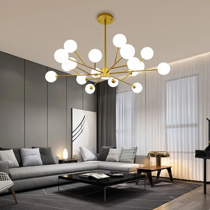 Decorbites™ Schwarze Kronleuchter: Luxuriöse Glas-Hängeleuchte für Zuhause, Schlafzimmer oder Wohnzimmer