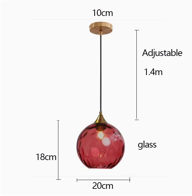 Nordic Ripple Glass Longline Pendant Light