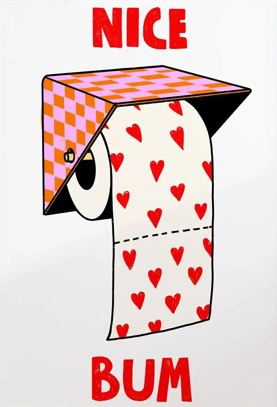 Humorous Slogan Nice Bum Abstract Canvas Print Modern Funny Illustration Art Prints Toilet Bathroom Wall Art Home Decor Poster