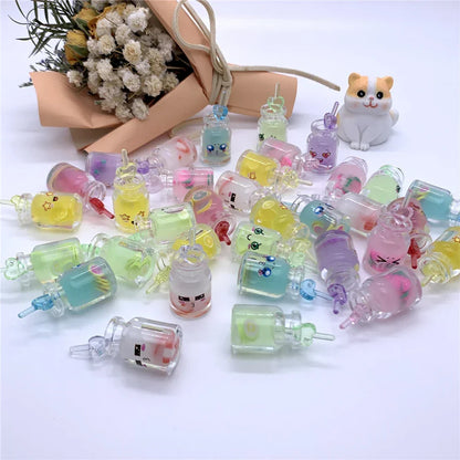 DecorBites™ Heart Pearl Shell Wishing Bottle Miniature DIY Accessory For Jewelry