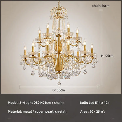 Decorbites™ Kristallanhänger-Lüster Flurleuchte Luxus Kerzendesign LED Lamparas