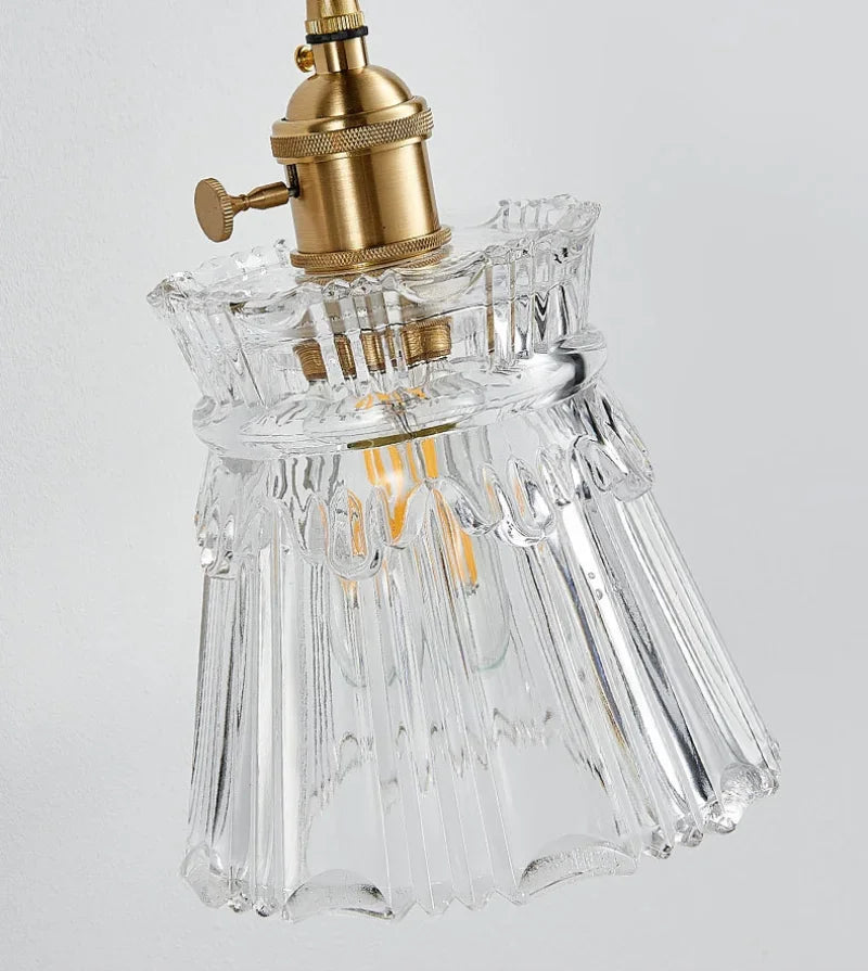 Modern White Glass Flower Pendant Light
