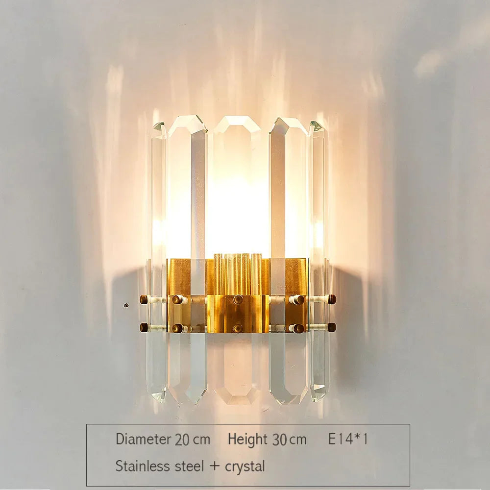 Decorbites™ Gold-Kristall-Wandleuchten: Moderne LED-Wandleuchte für Schlafzimmer, Wohnzimmer und Badezimmer