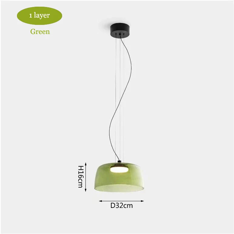 Decorbites™ Levels Bunte Glasanhängerleuchte: Moderne LED-Kronleuchter für Esszimmer, Bar und Wohnzimmer