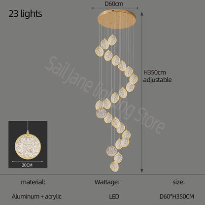 Decorbites™ Zweistöckige LED-Ring-Leuchter - Modernes nordisches Stil Wohnzimmerbeleuchtung
