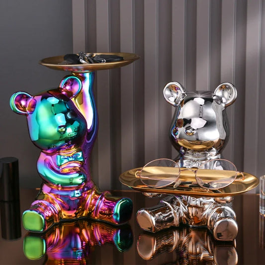 Decorbites™ Luxus Bärenpuppe Figuren-Set für TV-Schrank- und Weinschrank-Dekoration