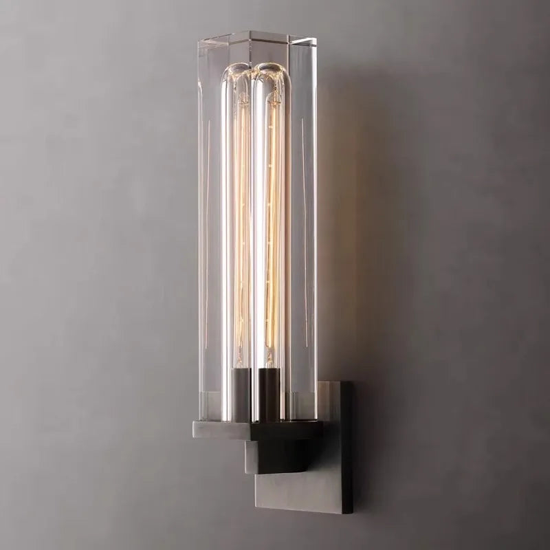 DecorBites™ Crystal Wall Lamp: Luxe Bronze Black Copper Sconce Light Fixture
