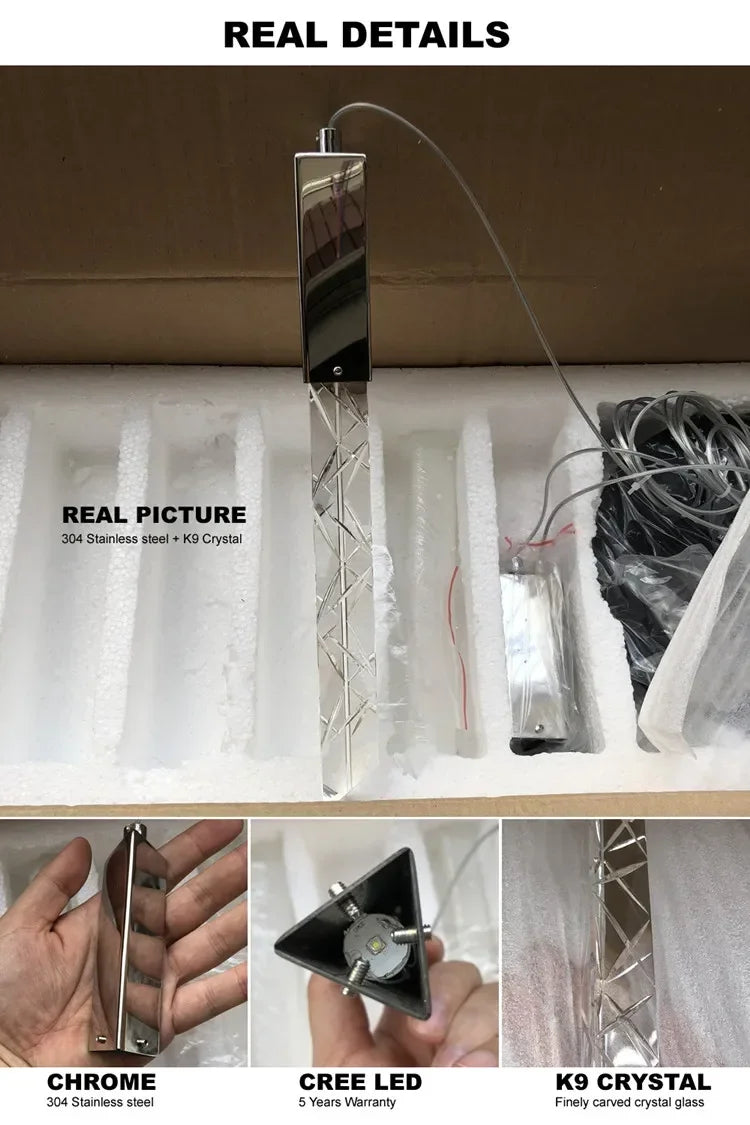 Decorbites™ Kristall-LED-Hängeleuchte: Luxuriöse Beleuchtungseinrichtung für Wohnzimmer, Schlafzimmer, Hotel & Geschäft