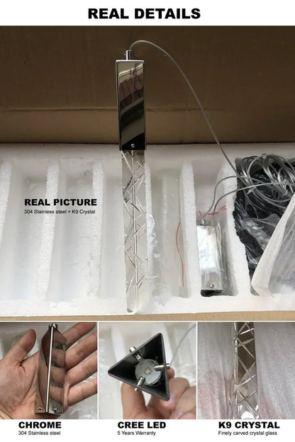 Decorbites™ Kristall-LED-Hängeleuchte: Luxuriöse Beleuchtungseinrichtung für Wohnzimmer, Schlafzimmer, Hotel & Geschäft