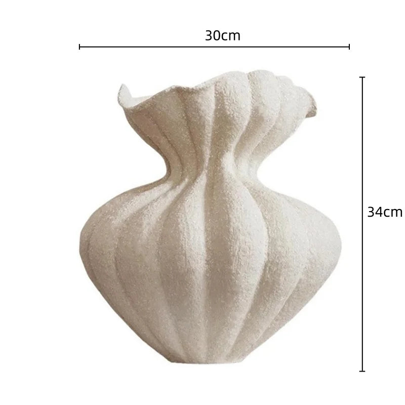 Decorbites™ Spitzen-Keramikvase für Blumensträuße und Arrangements zur Wohnraumausstattung