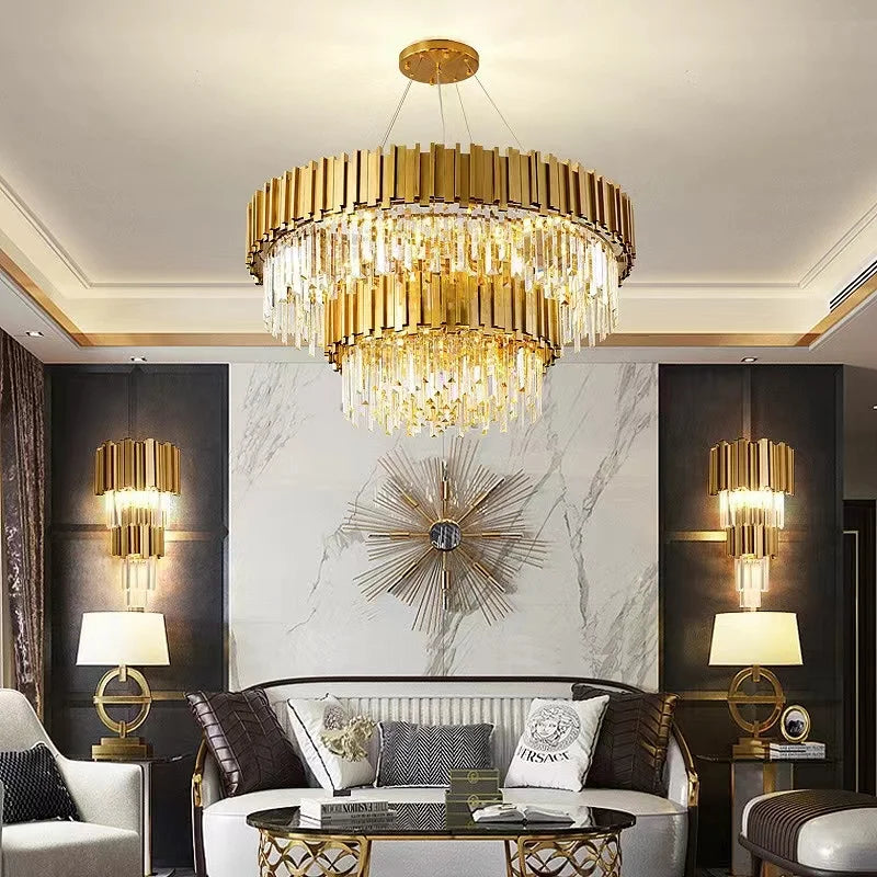Decorbites™ Kristall-LED-Kronleuchter: Verstellbare Metall-Hängeleuchte für Wohnzimmer, Esszimmer, Schlafzimmer