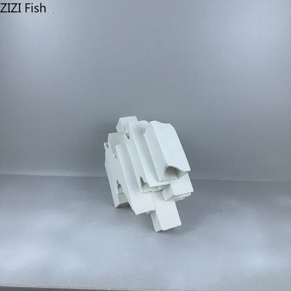 Decorbites™ Geometrische Keramik-Schreibtisch-Dekoration Minimalismus-Skulptur Raum-Dekoration