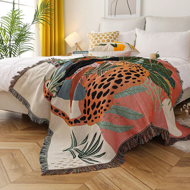 Decorbites™ Leopard-Muster-Wurfbettdecke