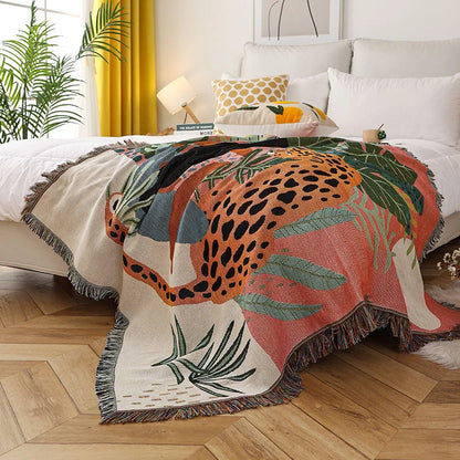 Decorbites™ Leopard-Muster-Wurfbettdecke