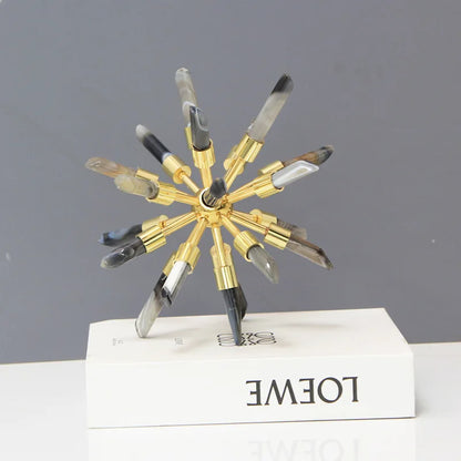 DecorBites™ Crystal Metal Sea Urchin Figurine Home Decor Ornament