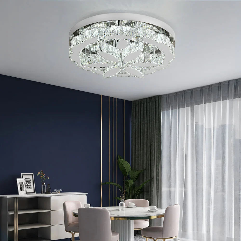 Decorbites™ Kristall-Deckenleuchter: Moderne LED-Beleuchtung mit Fernbedienung zum Dimmen für luxuriöse Einrichtung des Zuhauses