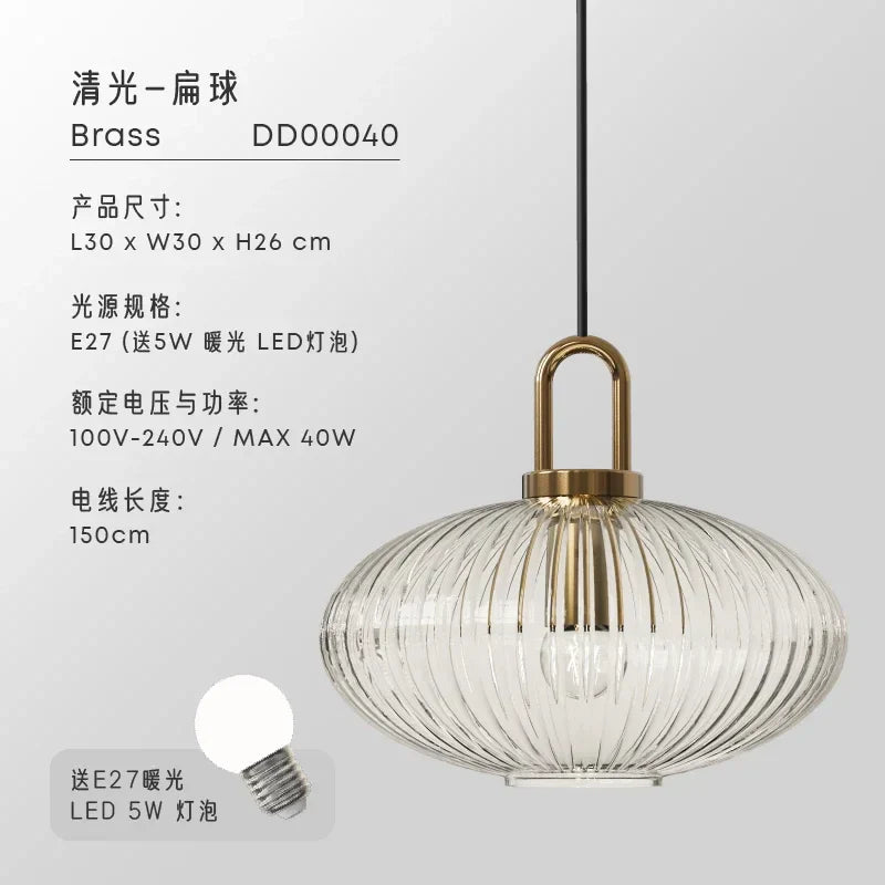 Decorbites™ Glas-Hängeleuchten LED E27 Retro Luxus-Hängearmaturen für Esszimmer