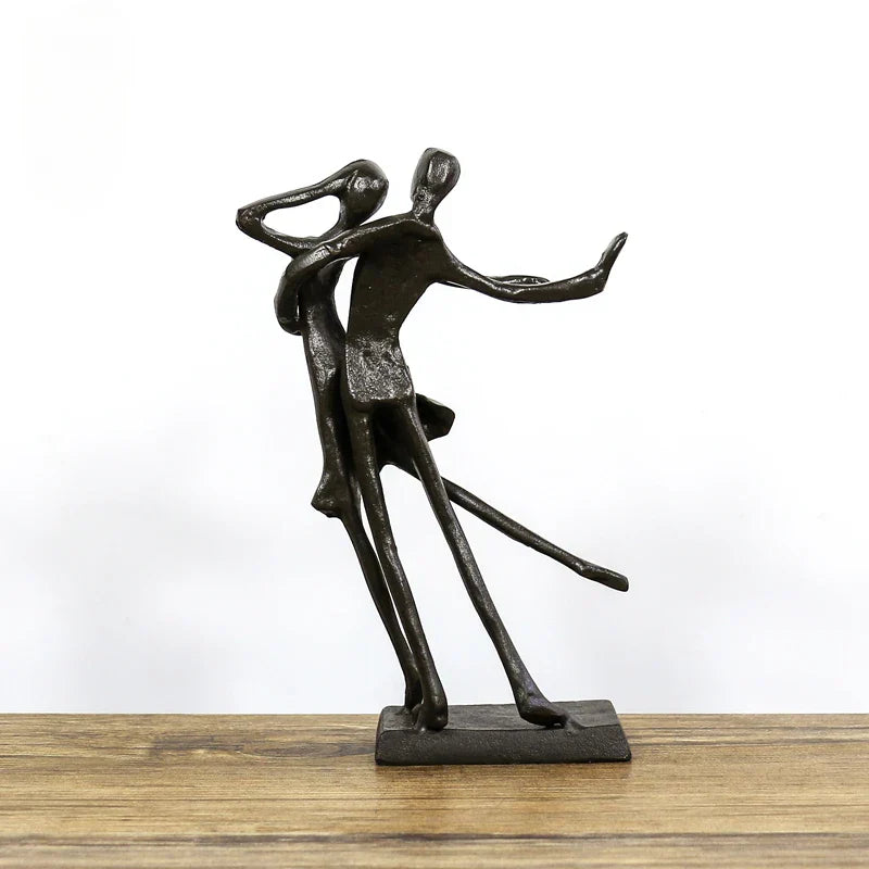 Decorbites™ Paar-Tänzer Porträt-Skulptur - Pas de Deux Wohnraum-Dekoration & Jahrestagsgeschenk