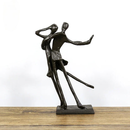 Decorbites™ Paar-Tänzer Porträt-Skulptur - Pas de Deux Wohnraum-Dekoration & Jahrestagsgeschenk