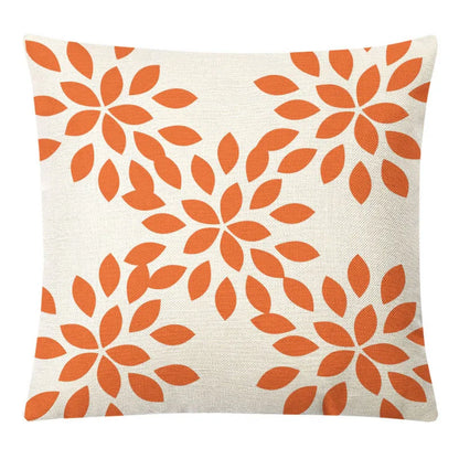 DecorBites™ Geometric Yellow Linen Pillow Cover for Modern Décor 45x45cm