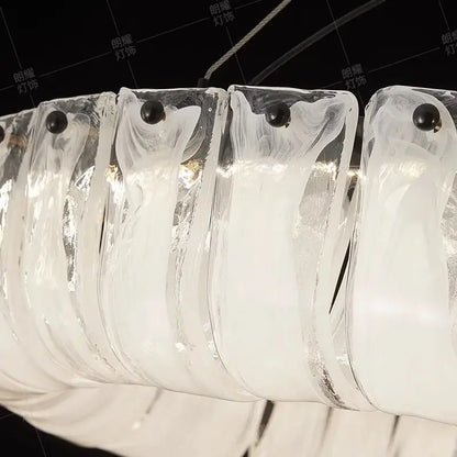 Decorbites™ Wolken-Glas-Leuchter: Luxuriöser minimalistischer Kupfer-Lichtspender für ein Charakter-Restaurant