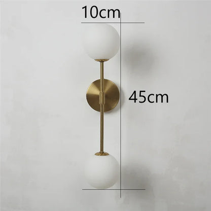 DecorBites™ Golden Glass LED Wall Lamp - Nordic Design for Bedroom & Living Room