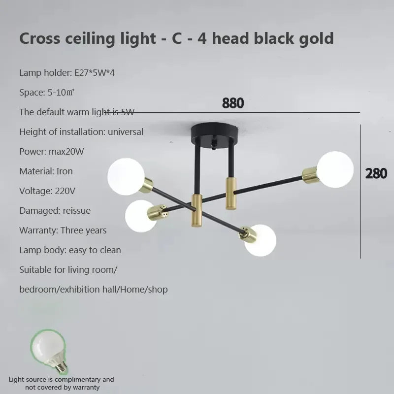 Decorbites™ LED-Deckenleuchter: Moderne Leuchte für Wohnzimmer, Schlafzimmer, Flur – Indoor-Home-Dekoration