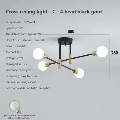 Decorbites™ LED-Deckenleuchter: Moderne Leuchte für Wohnzimmer, Schlafzimmer, Flur – Indoor-Home-Dekoration