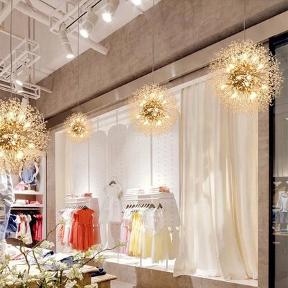 DecorBites™ Crystal Dandelion Pendant Lights for Chic Home Decor