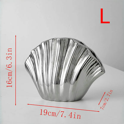 Decorbites™ Gradient Shell Keramikvase | Bunte Blumentopf Heimdekoration & Accessoires