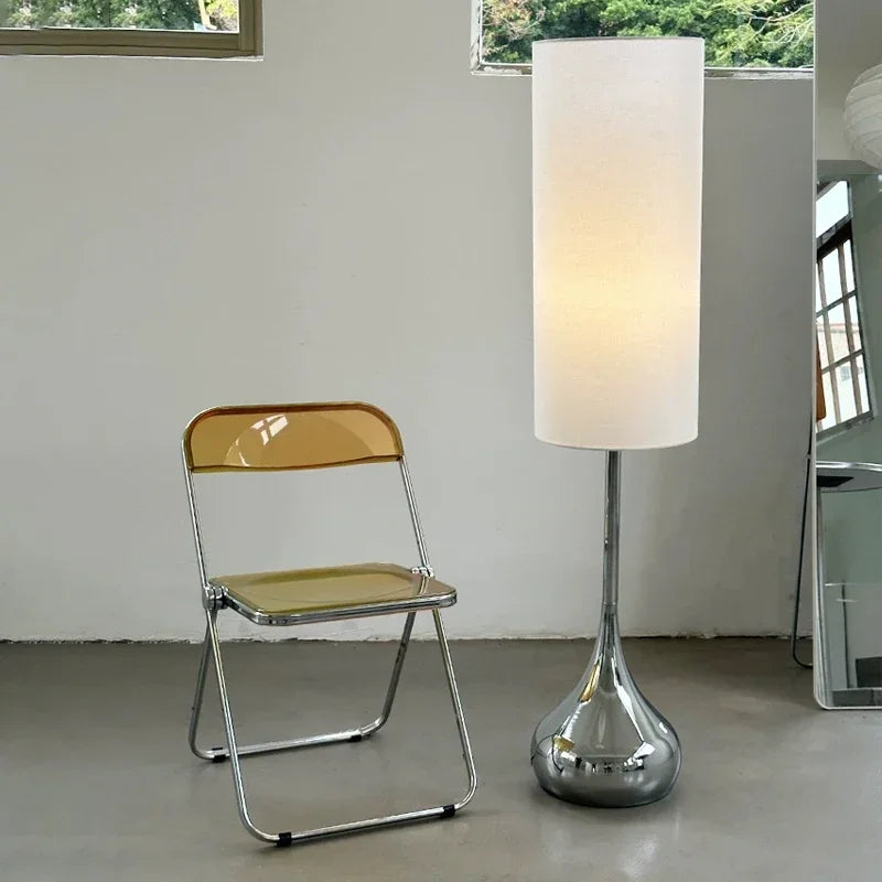 Decorbites™ Creme-Stoffschirm LED-Stehlampe | Nordischer Minimalistischer Stil für Schlafzimmer & Wohnzimmer