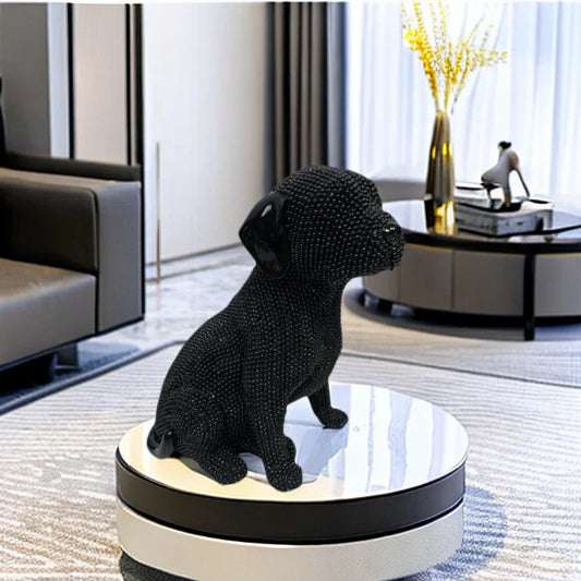 Decorbites™ Labrador-Harz-Hundestatue für Bücherregal und Büro-Dekoration