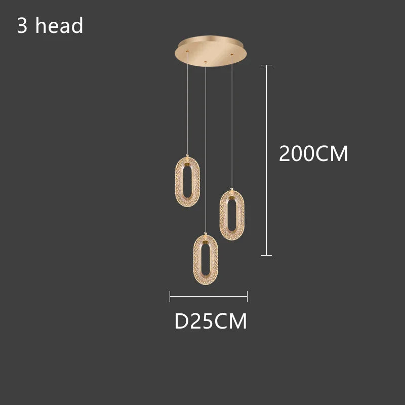 Gold Acrylic Pendant Chandelier