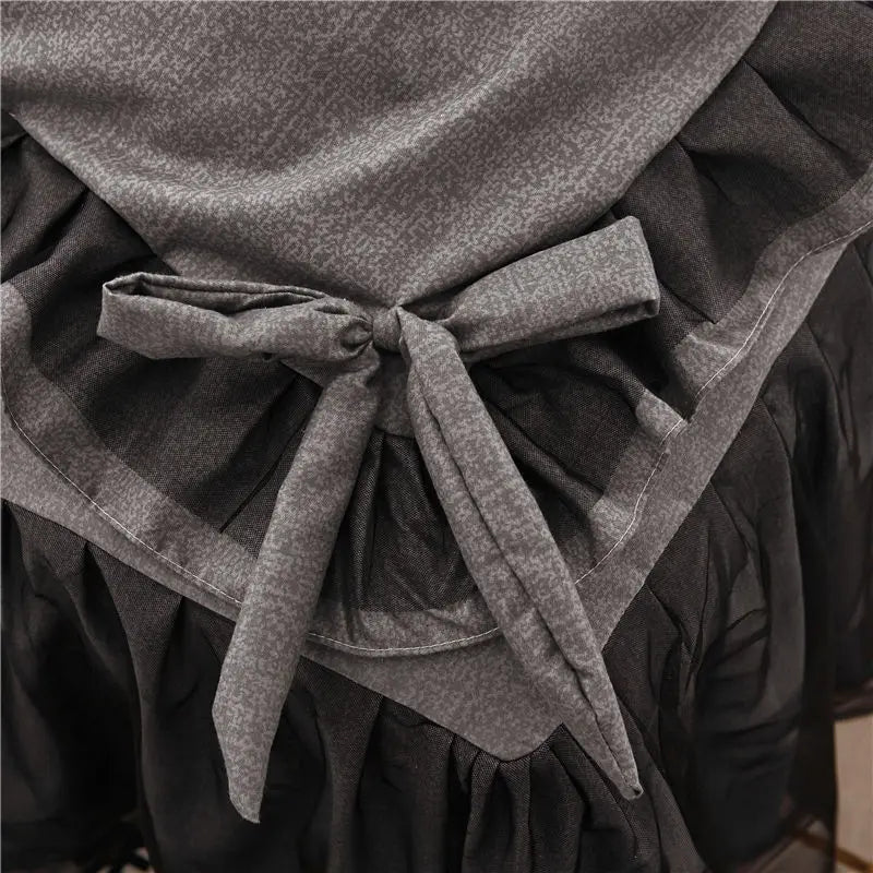 Decorbites™ Korean Bettrocken-Set mit Rüschenkanten – Einfarbig, hautfreundliches Bettwäsche-Set