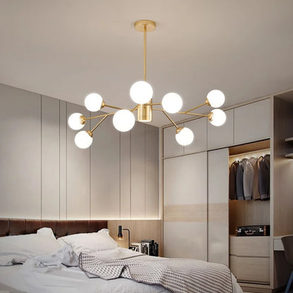Decorbites™ Schwarze Kronleuchter: Luxuriöse Glas-Hängeleuchte für Zuhause, Schlafzimmer oder Wohnzimmer