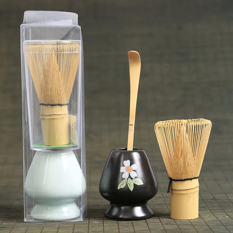 Decorbites™ Japanisches Bambus-Teeset für die Teezeremonie Matcha-Quirl Pinsel Mahlwerk Utensilien