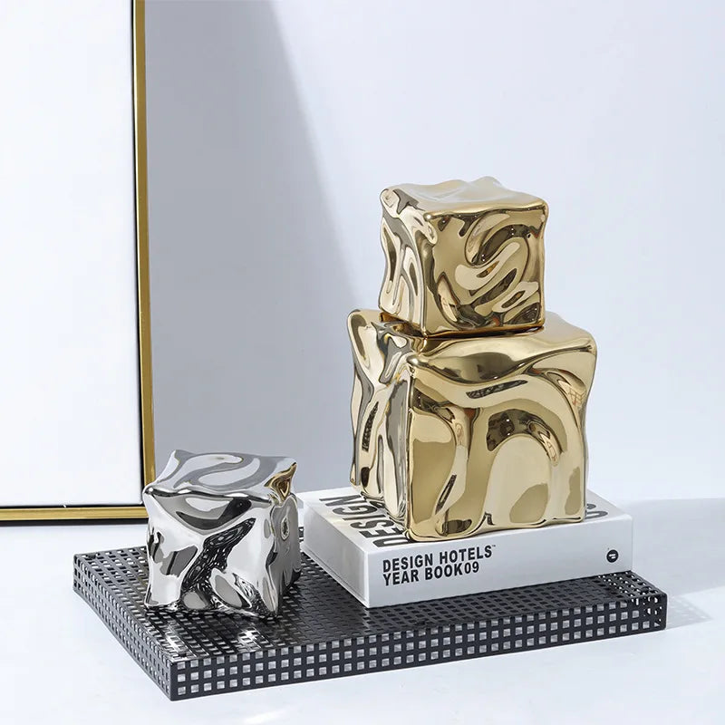 Gold Irregular Fold Figurine