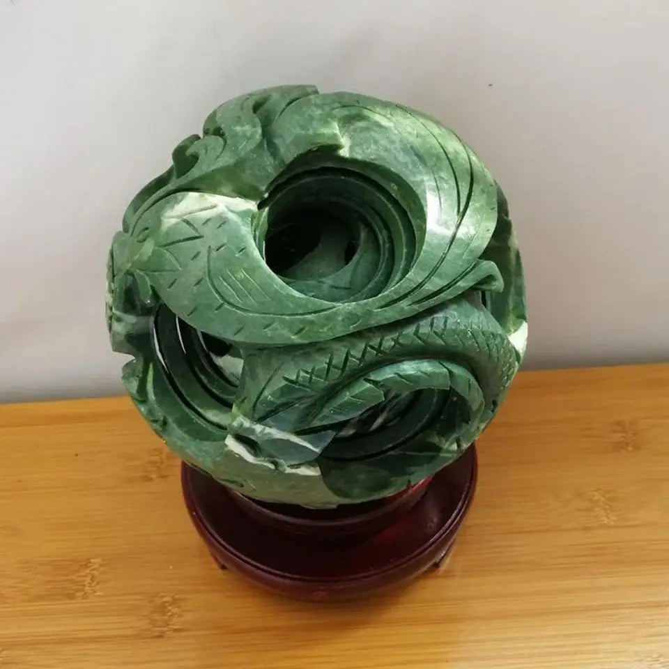 Decorbites™ Jade & Stein Drache Phönix Ball Set Feng Shui Dekoration