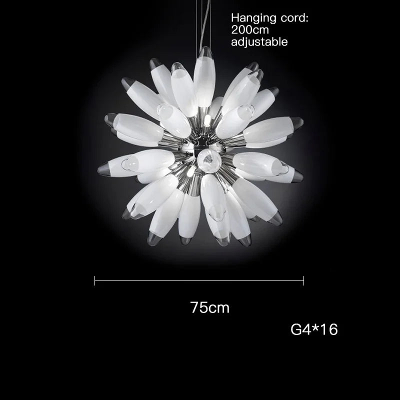 Decorbites™ LED Große Globus-Kronleuchter mit Glaslampenschirmen – Chrom- oder Goldbeschläge
