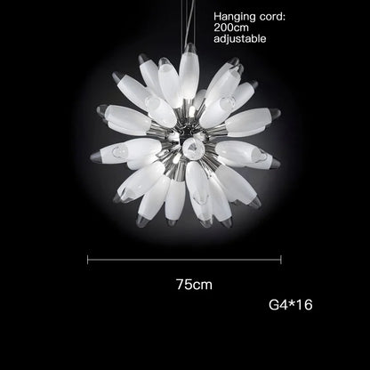 Decorbites™ LED Große Globus-Kronleuchter mit Glaslampenschirmen – Chrom- oder Goldbeschläge