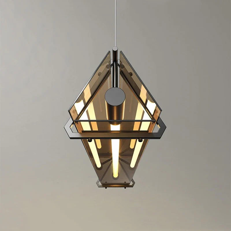 Decorbites™ Bernstein-LED-Hängeleuchte aus gehärtetem Glas für Esstisch – Minimalistisches modernes Design