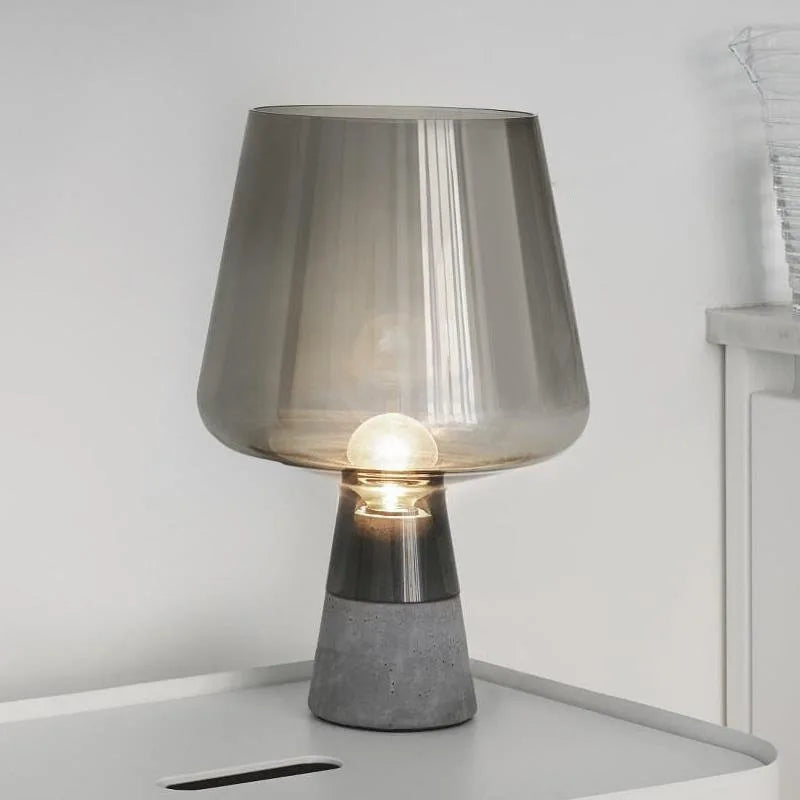 Decorbites™ Leimu Zement-Tischleuchte - Moderne industrielle Glas-Schreibtischlampe