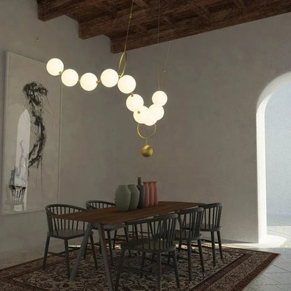 DecorBites™ Glass Ball Pendant Chandelier: Nordic Luxury Ceiling Light