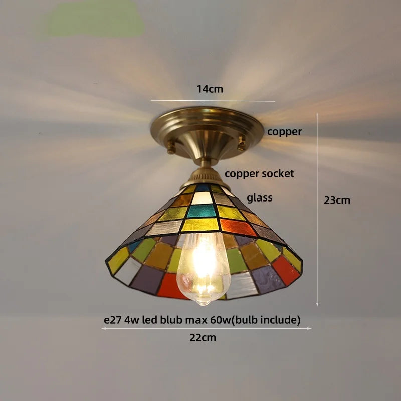 DecorBites™ Glass LED Ceiling Lamp Modern Copper Socket Ceiling Lights