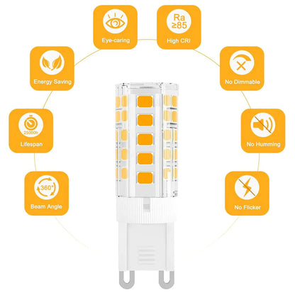 DecorBites™ G9 LED Corn Bulb 3W 5W 220V 3000K 6000K Silica Gel SMD2835 Chandelier Light