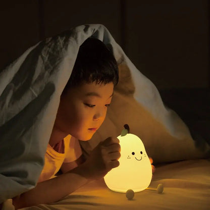 USB wiederaufladbares Nachtlicht Birne Silikon Nachtlichter Touch Sensor Schlafzimmer Nachttisch Katze Lampe mit Fernbedienung für Kinder Baby Geschenke 