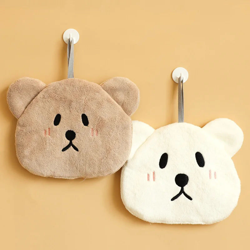 Decorbites™ Kinder Bären-Handtuch: Weiches Korallen-Samt saugfähiges Reinigungstuch